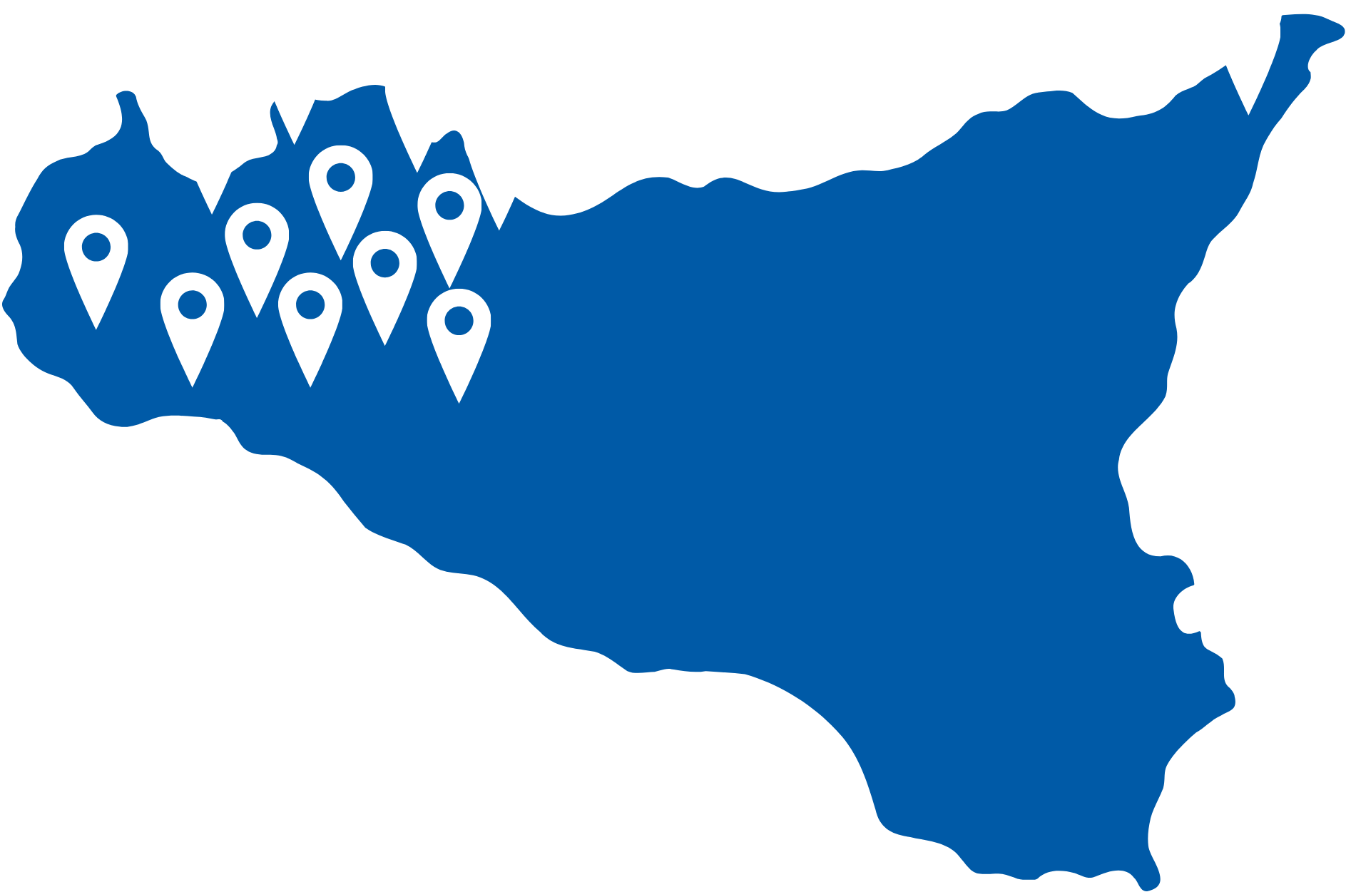 La mappa dei rivenditori Rivem in Sicilia